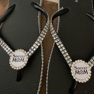 Soccer mom flip flops